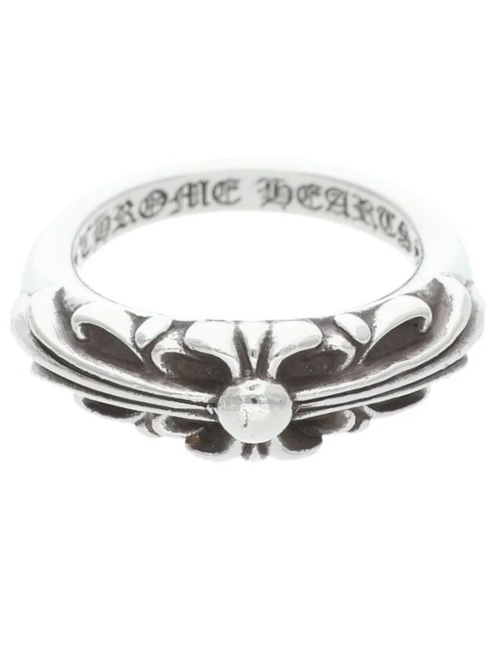Chrome Hearts Baby Classic Floral Cross Silver Ring